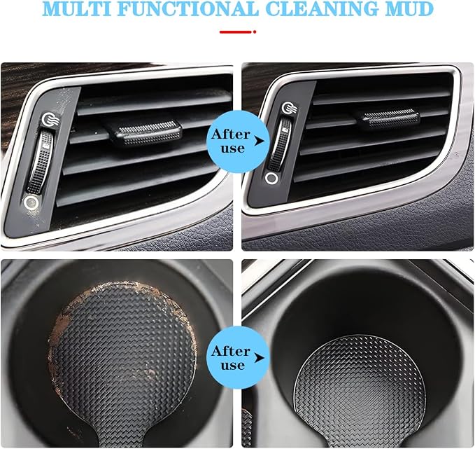 Cleaning Gel for Car, Universal Vehicle Interior Detailing Cleaning Putty Gel, Detail Cleaner Tools for Keyboard Vent PC Laptop Camera, Automotive Duster Remover Cleaner Accessories (Blue)