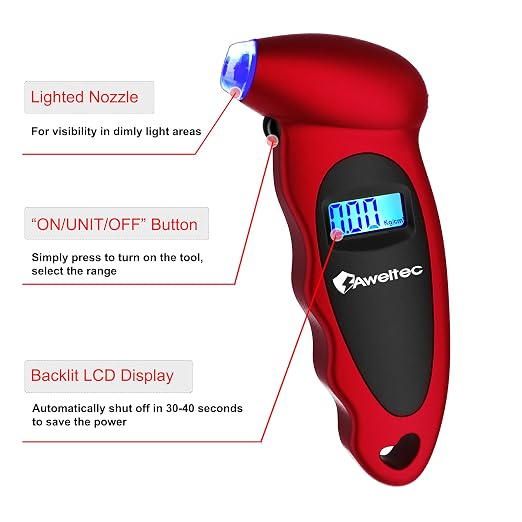 Digital Tire Pressure Gauge,Accurate Cars Air Gauge 150 PSI,2 Pack | 0-150PSI Calibrated,Accurate in 0.1 Increments,4 Measurement Units,Backlight LCD&Nozzle Light,for Everyday Vehicles