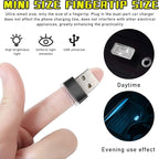 4 PCS USB LED Car Interior Atmosphere Lamp, Plug-in USB Decor Night Light, Portable Auto Ambient Lighting Kit, Universal Vehicle Interior Accessories for Most Cars (2 Red+2 Ice Blue)
