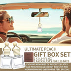 2-Pack Car Fresheners Long Lasting & Car Deodorizer - Ultimate Peach Hanging Car Air Freshener for Women, Car Necessities & Scent Diffuser by