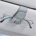 Sunglasses Holders for Car Sun Visor, Leather Eyeglasses Hanger Mounter, Magnetic Glasses Holder and Ticket Card Clip, Auto Interior Accessories Universal for SUV Pickup Truck