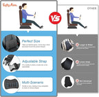 Lumbar Support Pillow for Car, Car Seat Back Support for Driving | Memory Foam Car Lumbar Support for Driving, Car Back Cushion, Adjustable Straps, Lower Back Pillow, Breathable 4D Mesh, Black