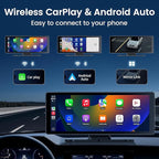 11.26" Carplay Screen for Car,4K Dash Cam,Portable Tablet for Apple Android Auto,Voice Touch Control GPS Navigation,Stereo Audio Radio,Rear Backup Camera,Bluetooth,Wireless Mirror for Truck