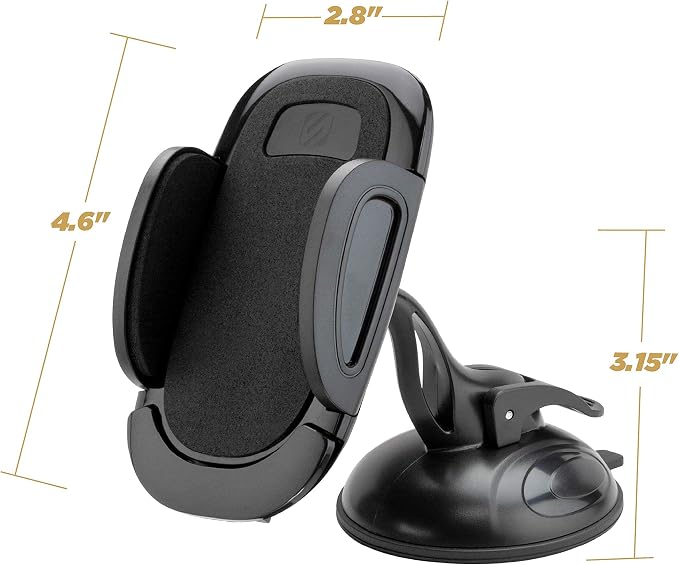 SUHWD-XCES0 Select Window/Dash Mount Phone Holder Cradle for Car or Truck - Universal Hands-Free Mount for Car Window or Dashboard - Vehicle Cell Phone Holder for iPhone or Android Smartphones