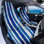 2 Pack Car Towel Seat Covers with Storage Bag, Multifunctional Towel for Gym Outdoor Sport, Picnic, Beach, Pet Dog Travel,Non-Slip Washable Car Seat Protector (Blue White Stripes)