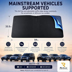 [2026 Upgrade] RevLux Car Windshield Sun Shade | Keeps Car Cooler, Sun & Heat Protection | Double Thickened Ice-Core Cooling Fabric | Zero Light Leakage | Foldable Sunshade (SUV/Truck - 59"x33")