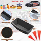 2Pcs Under Seat Storage Boxes for Tesla Model Y Juniper | Underseat Storage Drawer, Hidden Organizer, Durable TPE, Easy to Clean, Removable, Upgrade Under-Seat Console