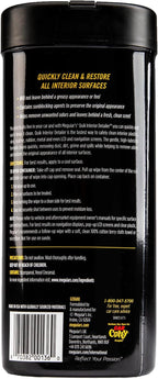 Meguiar's Quik Interior Detailer Wipes G13600, 6 Pack of 30 Count, 180 Total, Dashboard and Trim Cleaner for Leather, Vinyl, Rubber, Metal, LCD, Navigation Screens, Non-Greasy Touchups