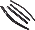 WD2-847 Dark Smoke 4 Pcs Set Window Visor (Outside Mount) Deflector Rain Guard Compatible with 2010-2016 Lexus GX460