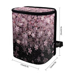 Cherry Blossom Print Car Trash Can with Lid, Leak Proof Auto Trash Bag Hanging Vehicle Garbage Can Multipurpose Storage Container for Back Seat Road Trip