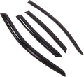 WD2-810 Dark Smoke 4 Pcs Set Window Visor (Outside Mount) Deflector Rain Guard Compatible with 2011-2016 Infiniti QX70 FX35 FX37 FX50