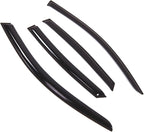 WD2-810 Dark Smoke 4 Pcs Set Window Visor (Outside Mount) Deflector Rain Guard Compatible with 2011-2016 Infiniti QX70 FX35 FX37 FX50