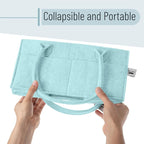 Mr. Pen- Baby Diaper Caddy Organizer, Light Blue | Nursery Storage Bin and Car Organizer for Diapers and Baby Wipes