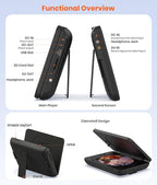 7.5 Inch Dual Car DVD Player, Portable Headrest Video Player for Car with 5 Hours Rechargeable Battery, Last Memory, AV Out/in, Support USB/SD/Sync TV, All Regions (1 Player+1 LCD Screen)