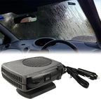 Car Heater, 2 in 1 Modes Fast Heating Cooling Fanswith Cigarette Lighter Plug 360° Rotary Base, 200W 12V Portable Window Defroster Auto Car Heater Windshield Defogger Automobile Windscreen Heater