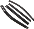 WD2-254 Dark Smoke 4 Pcs Set Window Visor (Outside Mount) Deflector Rain Guard Compatible with 2007-2010 Hyundai Entourage