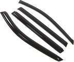 WD2-254 Dark Smoke 4 Pcs Set Window Visor (Outside Mount) Deflector Rain Guard Compatible with 2007-2010 Hyundai Entourage