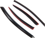 Outside Mount Window Vent Visors Rain Guards Compatible with Dodge Neon 2000-2005 | Side Window Wind Deflectors Rain Shields | Smoke Tinted, 4 Pcs Set, DGWV-100