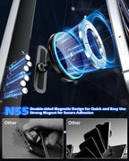 15W Charging for Hyundai Ioniq 5/Ioniq 9 Phone Mount, Magnetically Attaches to Metal Dashboard Phone Holder for 2022-2025 Ioniq5 2026 Ioniq 9, 2024-2025 Sonata Kona & 2025-2026 Tucson