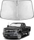 Windshield Sunshade Compatible for Ford Super Duty F250 F350 F450 F550 2017-2024 2025 2026, Sun Visor for Front Windshield & Window Sun Shade Cover, UV Heat Protector, Car Accessories