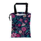 Car Trash Bag Watercolor Floral and Green Leaves Leak-Proof Car Garbage Bag with Drawstring Foldable Canvas Trash Bin with Adjustable Buckle for Car Accessories