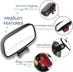 Blind Spot Mirror - Adjustable 360 Rotation Car Auxiliary Convex Wide Angle Mirror - Snap-On Clip for Side Rearview - Universal for Cars, Trucks, SUVs