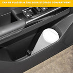 Car Trash Can Bin with Lid, Leakproof Portable Garbage Trash Bin Mini Cup Holder Organizer, Automotive Interior Dustbin Multipurpose Storage Container for Car Home Office (White)