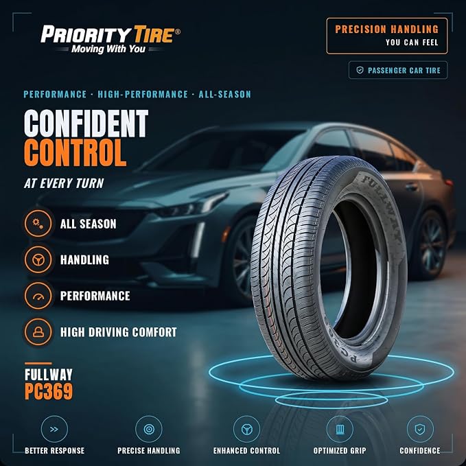 Fullway PC369 All-Season Truck/SUV Performance Radial Tire-225/60R18 225/60/18 225/60-18 100H Load Range SL 4-Ply BSW Black Side Wall UTQG 380AA