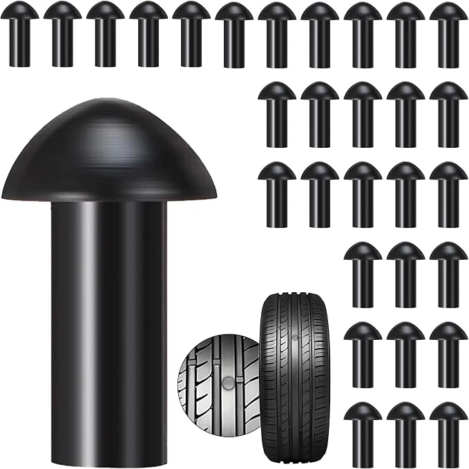 Tubeless Tire Puncture Repair Kit with Mushroom Plug, Repairs punctures and Flat Tires for Motorcycles, Cars, Trucks, ATVs,Gun Puncture Repair Kit