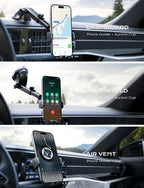 15W Wireless Car Charger — Fast-Charge Auto-Clamp Phone Holder