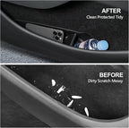 4Pcs Door Side Storage Box for Tesla Model Y Juniper 2025 2026 Front & Rear TPE Car Door Organizer Tray Anti Slip Easy to Clean Car Interior Accessories