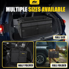 Car Trunk Organizer - 75L Collapsible Trunk Organizer with Lid, Sturdy Car Storage for SUV Auto Truck Van with Adjustable Straps and Non Slip Bottom (Black)