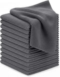 Microfiber Cleaning Cloths (Value Pack of 12) - Size 12 x 12 Inches, Highly Absorbent Cleaning Rags, Lint Free, Reusable and Washable, Microfiber Towels for Cars