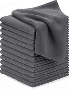 Microfiber Cleaning Cloths (Value Pack of 12) - Size 12 x 12 Inches, Highly Absorbent Cleaning Rags, Lint Free, Reusable and Washable, Microfiber Towels for Cars