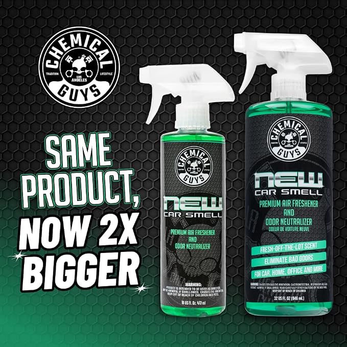 New Car Smell Premium Air Freshener & Odor Eliminator - Fresh Interior Scent Spray for Cars, Trucks, SUVs, RVs, and More - Use in Home, Office, or Garage - 32 oz
