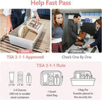 Clear Makeup Bag - TSA Approved Toiletry Bag for Carry-on & Checked Luggage, Water Resistant Car Storage Organizer with Reinforced Seams