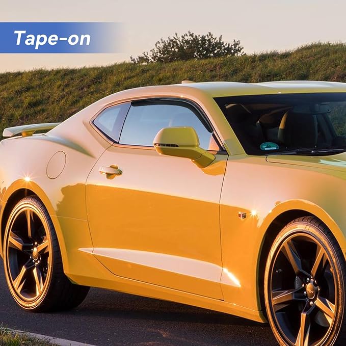 Window Visors Rain Guards Shield for 2010-2025 Chevy Camaro Coupe, Out-Channel Window Vent Wind Deflectors Visors Shades for 10-25 Camaro (Excludes Convertible)