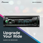 DEH-S7200BHS 1-Din CD Receiver – Bluetooth, HD Radio, SiriusXM, USB/AUX, Color Change, FLAC, AM/FM, Detachable Face, 13-Band EQ, 50W x 4, Voice Control, Hi-Volt RCA Preouts