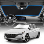 for Hyundai Elantra Sun Shade Windshield Cover - Custom Fit Elantra Accessories 2021-2025 2026 Sunshade Foldable UV Protection & Heat Shield Sun Visor Accessories
