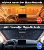 Windshield Sun Shade Umbrella for Honda CR-V - [Vinyl Coating Heat Shield] Protect Car from Sun Rays & Heat Damage Keep Cool and Protect Interior, Spring Structure Edge