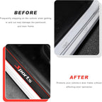 4 PCS Car Door Sill Protector, Anti-Scratch Automotive Threshold Protective Strip, Waterproof Door Edge Guards Step Shield Cover for Sedans Trucks SUVs, Car Accessories (Sport)
