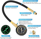 Tire Pressure Gauge 100PSI Heavy Duty Large 2" Glow Dial ANSI B40.1 Certified Air Chucks Accurate Reading with Extended Hose for Truck Semi Truck ATV Motorhome Cars & RV Accessories