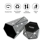Bling Car Trash Can with Lid, Bling Car Accessories Trash Bin, Leakproof Auto Garbage Can with 30 Trash Bags, Multipurpose Organizers and Storage for Home, Office (Silver Diamond)