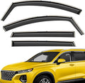 Extra Durable Window Deflectors in-Channel Window Visors Rain Guards Fit for Hyundai Santa Fe 2019-2023, Sun Visors, Wind Vent for Shades, Exterior Car Accessories - 4pcs. AG0728