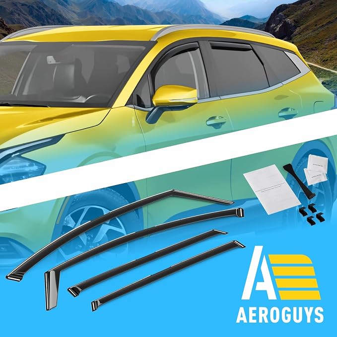 Extra Durable Window Deflectors in-Channel Window Visors Rain Guards Fit for Kia Sportage 2023-2026, Sun Visors, Wind Vent for Shades, Exterior Car Accessories - 4 pcs. AG0860