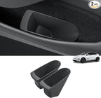 2PCS Front Door Side Pocket Box for Tesla Model Y Juniper 2025+ | 2026 Juniper Accessories, Standard/Premium/Performance, Front Door Storage Oragnizer, TPE, Black