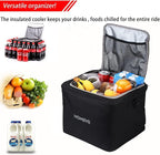 Car Trunk Organizer for SUV, 25Gal Large Capacity No-Sag Heavy Duty, Foldable Waterproof Anti-Slip Storage with 12 Pockets, Fit Sedan,Truck,Universal Car Accessories, Black, 3 Compart, Large
