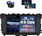 Upgraded 4+64G Car Radio Stereo for Nissan Altima 2013-2018 8 Core with Wireless CarPlay/Android Auto, 9 Inch HD Touchscreen Android 14 Car Stereo with AM/FM/RDS Backup Camera Bluetooth WiFi GPS SWC
