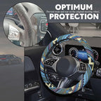 Boho Steering Wheel Cover, Steering Wheel Cover Women, 15 inch Hippie Style Protector Covers, Universal Ethnic Flax Cloth Car Accessories Universal for SUV Van Truck (Hippie-H)