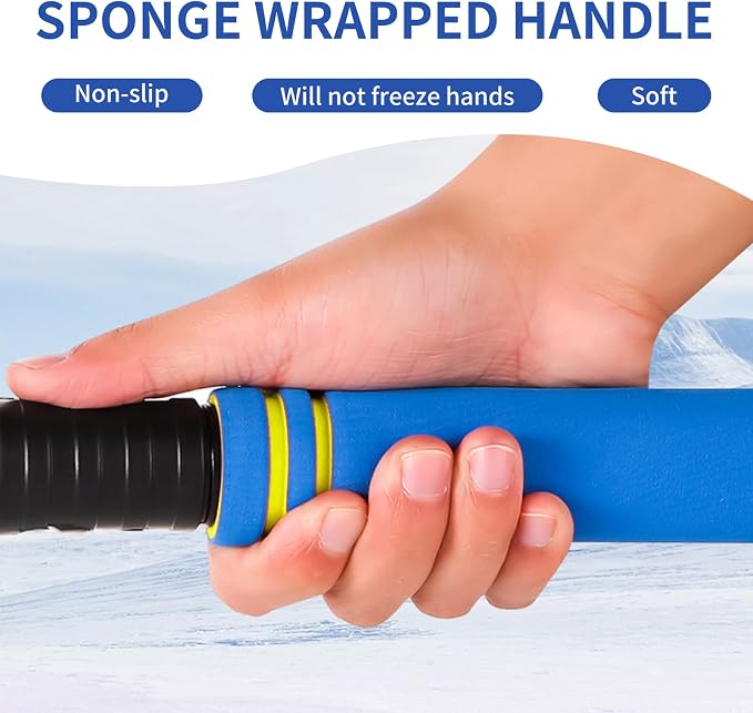 26.7" Snow Brush & Ice Scraper for Car Windshield, Snow Brush with Squeegee, Detachable Snow Removal Tool with Comfortable Ergonomic Foam Grip for Cars, Suvs, Trucks, RVs